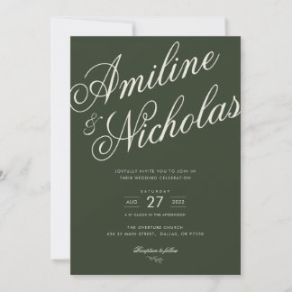 Convite de Casamento Simples