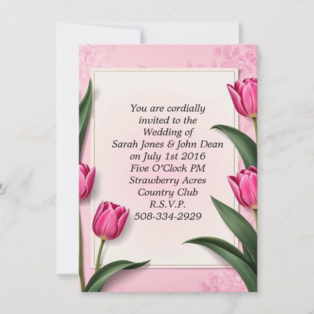 Convite de casamento simples (Frente)