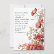 Convite de casamento simples