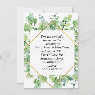 Convite de casamento simples