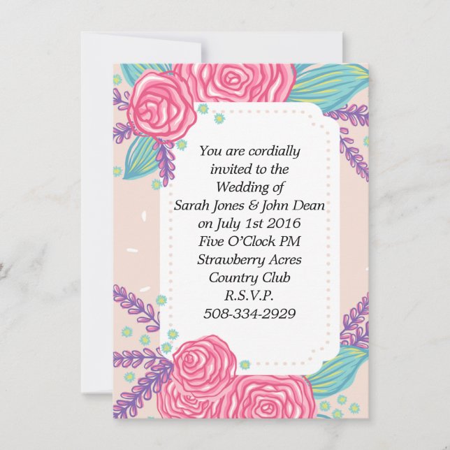 Convite de casamento simples (Frente)