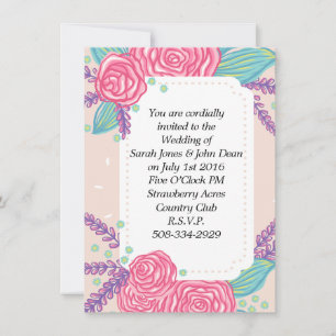 Convite de casamento simples