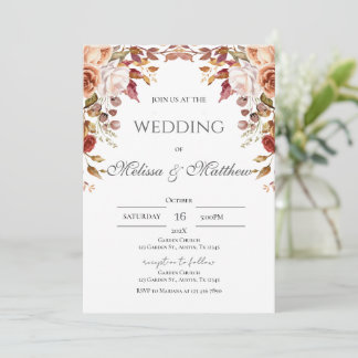 Convite de Casamento Simples Boho Elegante
