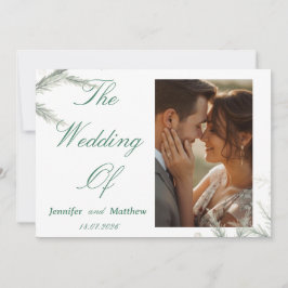 Convite de Casamento simples com Foto Moderna