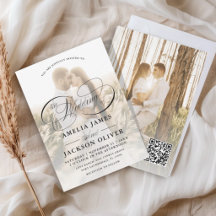 Convite de Casamento Simples com Sobreposição de 2
