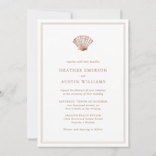 Convite de Casamento Simples de Praia