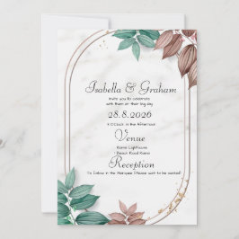 Convite De Casamento - Simples Design Floral