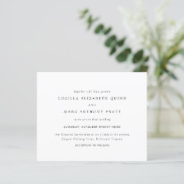 Convite de Casamento Simples e Atemporal dentro do