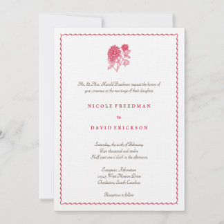 Convite de casamento simples e elegância da Dahlia