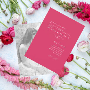 Convite de Casamento Simples e Elegante com Foto P