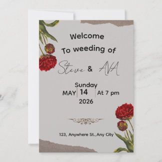 Convite de Casamento Simples e Elegante – Minimal 