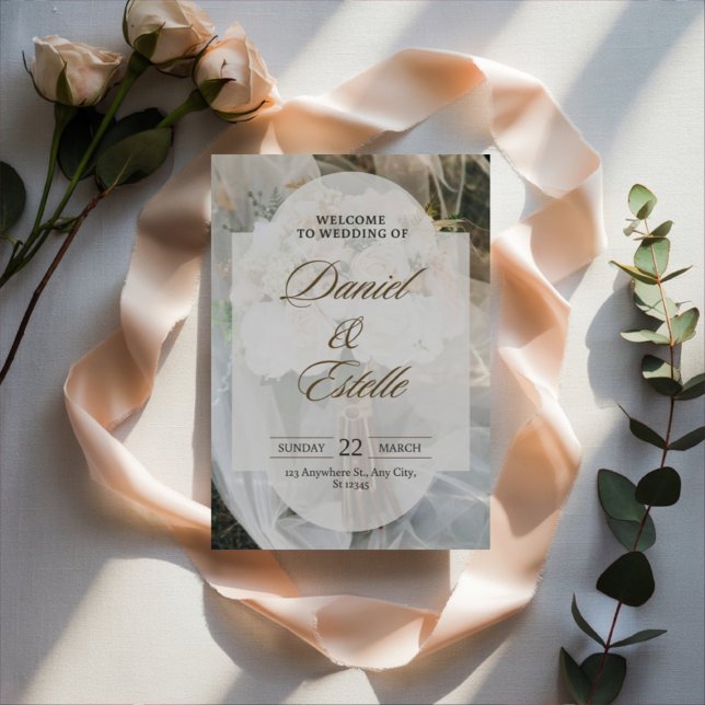 Convite de casamento simples editável (Criador carregado)