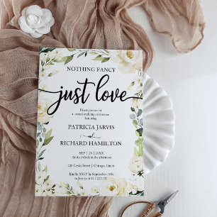 Convite de Casamento Simples Floral Barato