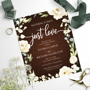 Convite de Casamento Simples Floral Barato