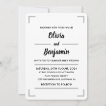 Convite de Casamento Simples Manuscrito