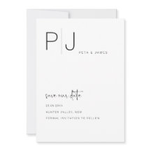 Convite de casamento simples minimalista para salv