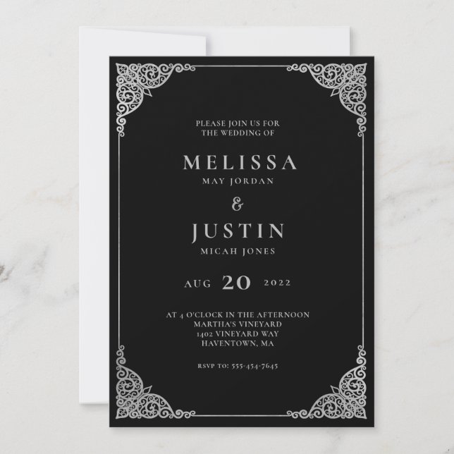 Convite de Casamento Simples Moderno (Frente)