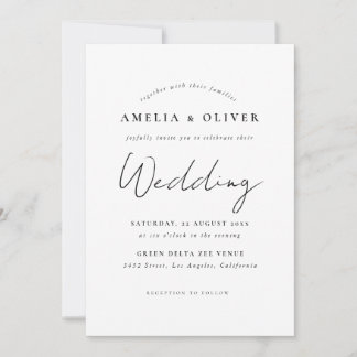 Convite de Casamento Simples Moderno