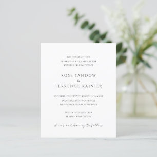 Convite de Casamento Simples Moderno Elegante
