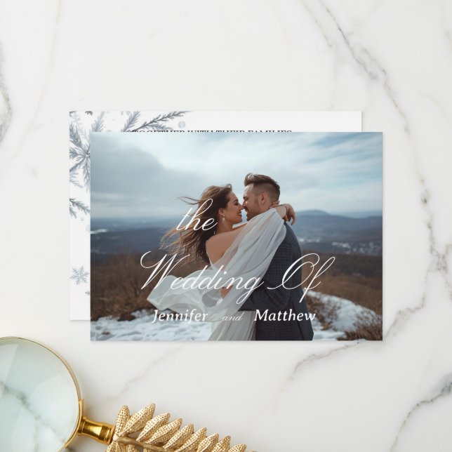 Convite de Casamento Simples Moderno Personalizado (Frente/Verso In Situ)