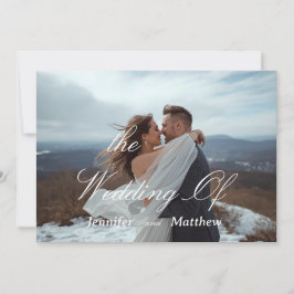 Convite de Casamento Simples Moderno Personalizado