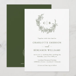 Convite de Casamento Simples Monogramado