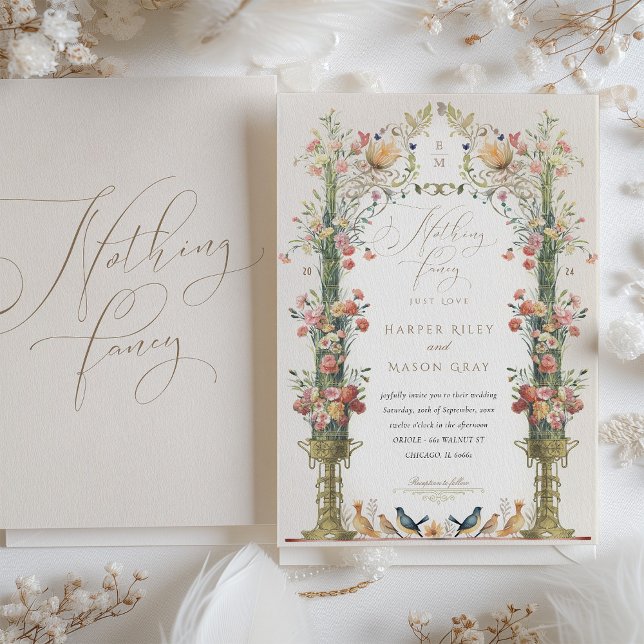 Convite de Casamento Simples Nada de Extravagante (Criador carregado)