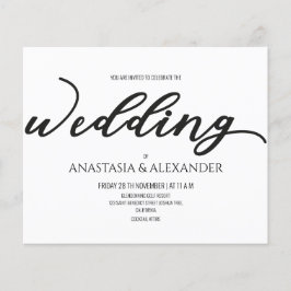 Convite de casamento simples orçamento. Folheto