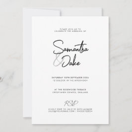 Convite de casamento simples personalizável de scr