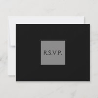 convite de casamento simples preto e cinza elegant
