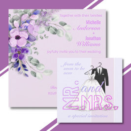 Convite de Casamento Simples Sr. e Sra.