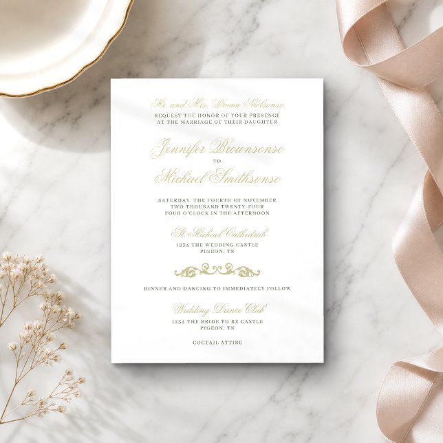Convite de Casamento Simples Textos Azul Marinho D (Criador carregado)