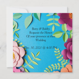 Convite De Casamento Simplesmente Elegante