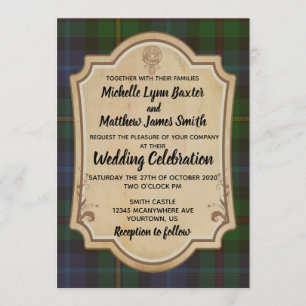 Convite De Casamento Smith Tartan