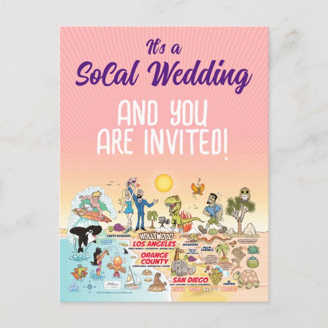 Convite de casamento SoCal (Frente)