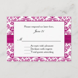 Convite de Casamento Stargazer Lily Damasco