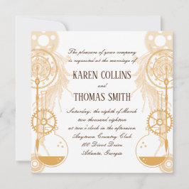 Convite de Casamento Steampunk