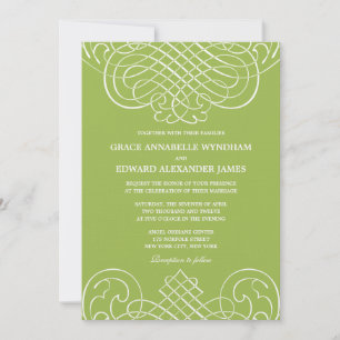 Convite de Casamento Striking Swirls
