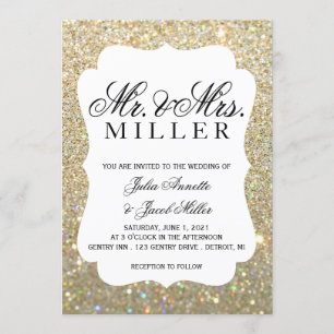 Convite De Casamento - Sua Literatura Dourada Do D
