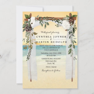 Convite de Casamento Sunset Beach Arbor