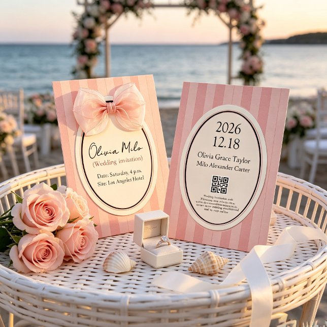 Convite de casamento Sweet Beach Style! (Criador carregado)