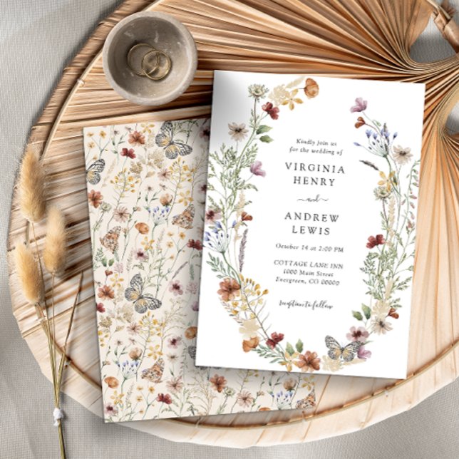 Convite de Casamento Tan Boho (Criador carregado)