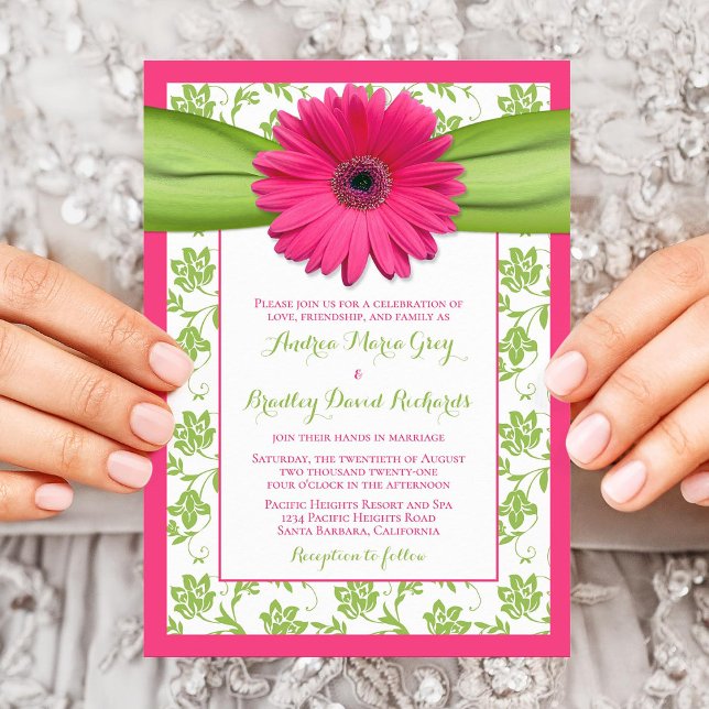 Convite de Casamento tema damasco Floral de Margar (Criador carregado)