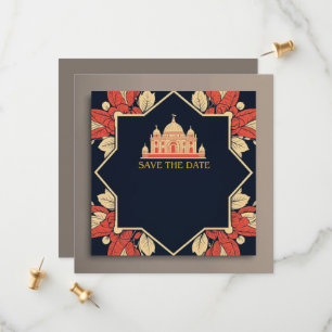 Convite de casamento tema indiano para salvar a da
