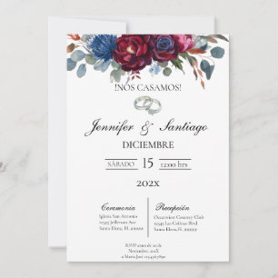 Convite de casamento tema jewel