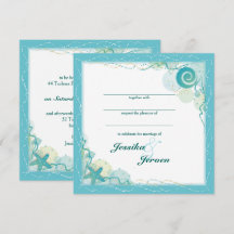 Convite de casamento tema Oceano