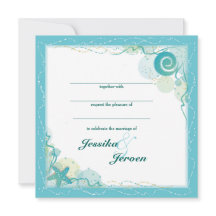 Convite de casamento tema Oceano