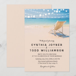 Convite de Casamento Tema Praia