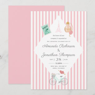 Convite de Casamento Temático de Paris Personaliza