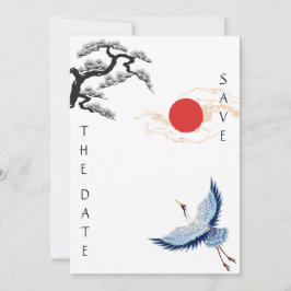 Convite de casamento temático japonês